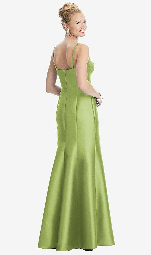Back View - Mojito Bustier Bodice Satin Trumpet Gown