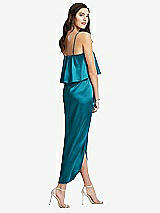 Rear View Thumbnail - Oasis Popover Bodice Midi Dress with Draped Tulip Skirt