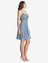 Side View Thumbnail - Cloudy Ruffled Chiffon Cutout Mini Dress - Joey