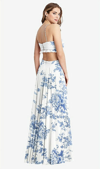 chinese dress ladies Aria Chiffon Cut Out Maxi Dress / Lagoon | Meshki