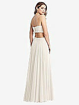 Rear View Thumbnail - Ivory Ruffled Chiffon Cutout Maxi Dress - Jessie