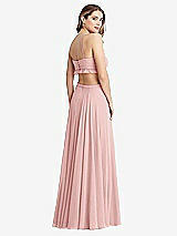 Rear View Thumbnail - Rose Ruffled Chiffon Cutout Maxi Dress - Jessie