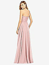 Rear View Thumbnail - Rose One-Shoulder Draped Chiffon Maxi Dress - Dani