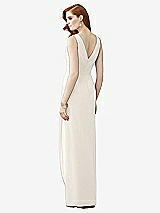 Rear View Thumbnail - Ivory Sleeveless Draped Faux Wrap Maxi Dress - Dahlia