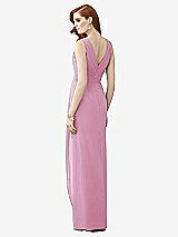 Rear View Thumbnail - Powder Pink Sleeveless Draped Faux Wrap Maxi Dress - Dahlia