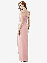 Rear View Thumbnail - Rose Sleeveless Draped Faux Wrap Maxi Dress - Dahlia