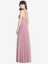 Rear View Thumbnail - Dusty Pink Twist Halter Chiffon Maxi Dress - James
