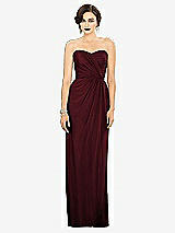 Alt View 1 Thumbnail - Cabernet Strapless Draped Chiffon Maxi Dress - Lila