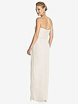 Rear View Thumbnail - Ivory Strapless Draped Chiffon Maxi Dress - Lila