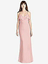 Front View Thumbnail - Rose Ruffle-Trimmed Backless Maxi Dress