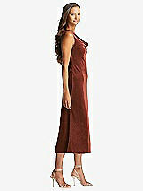 Side View Thumbnail - Auburn Moon Cowl-Neck Velvet Midi Tank Dress - Rowan