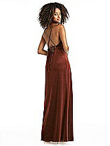 Alt View 2 Thumbnail - Auburn Moon Cowl-Neck Convertible Velvet Maxi Slip Dress - Sloan