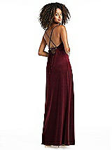 Alt View 2 Thumbnail - Cabernet Cowl-Neck Convertible Velvet Maxi Slip Dress - Sloan