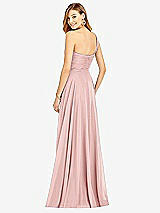 Rear View Thumbnail - Rose One-Shoulder Draped Chiffon Maxi Dress - Dani