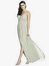 Front View Thumbnail - Celadon Deep V-Back Shirred Maxi Dress - Ensley