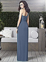 Alt View 2 Thumbnail - Larkspur Blue One-Shoulder Draped Maxi Dress with Front Slit - Aeryn