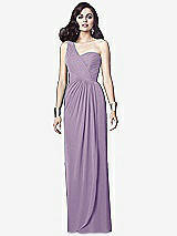 Alt View 1 Thumbnail - Pale Purple One-Shoulder Draped Maxi Dress with Front Slit - Aeryn