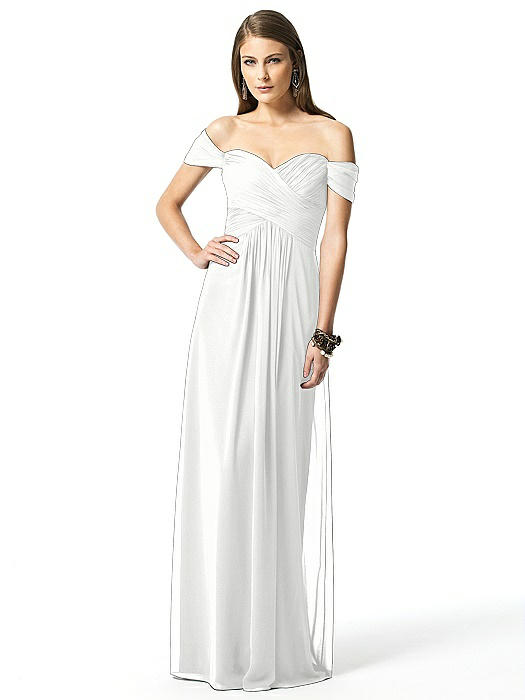 Off-the-Shoulder Ruched Chiffon Maxi Dress - Alessia