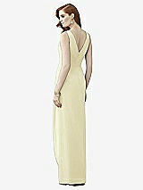 Rear View Thumbnail - Butter Yellow Sleeveless Draped Faux Wrap Maxi Dress - Dahlia
