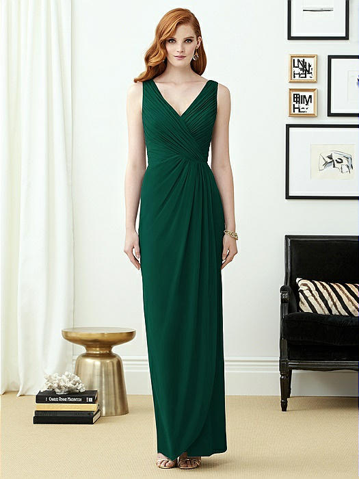 Sleeveless Draped Faux Wrap Maxi Dress - Dahlia