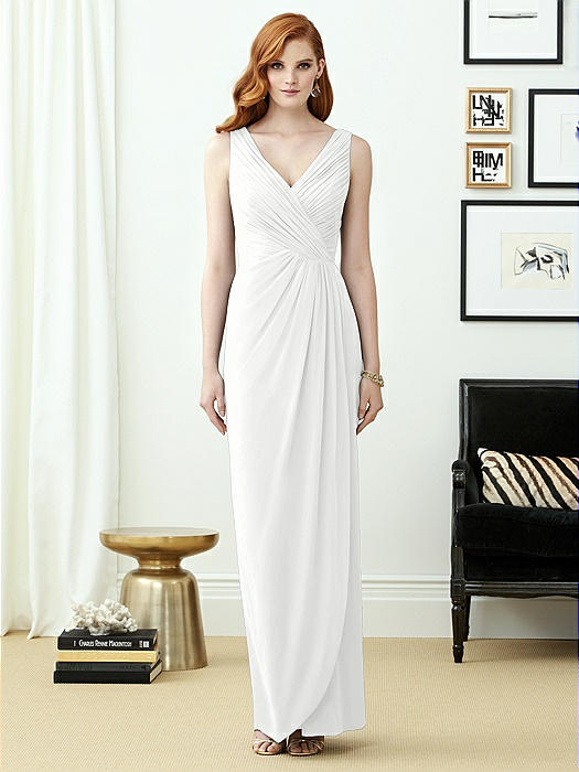 Sleeveless Draped Faux Wrap Maxi Dress - Dahlia