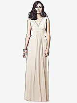 Front View Thumbnail - Oat Draped V-Neck Shirred Chiffon Maxi Dress - Ari