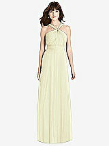 Front View Thumbnail - Butter Yellow Twist Halter Chiffon Maxi Dress - James