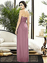 Alt View 2 Thumbnail - Dusty Pink Strapless Draped Chiffon Maxi Dress - Lila
