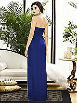 Alt View 2 Thumbnail - Cobalt Blue Strapless Draped Chiffon Maxi Dress - Lila