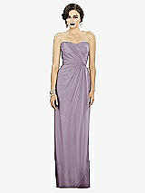 Alt View 1 Thumbnail - Lilac Haze Strapless Draped Chiffon Maxi Dress - Lila