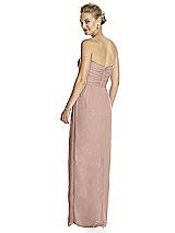 Rear View Thumbnail - Neu Nude Strapless Draped Chiffon Maxi Dress - Lila