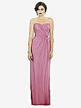 Alt View 1 Thumbnail - Powder Pink Strapless Draped Chiffon Maxi Dress - Lila