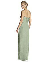 Rear View Thumbnail - Sage Strapless Draped Chiffon Maxi Dress - Lila