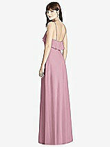 Rear View Thumbnail - Dusty Pink Ruffle-Trimmed Backless Maxi Dress - Britt