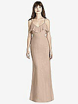 Front View Thumbnail - Topaz Ruffle-Trimmed Backless Maxi Dress - Britt