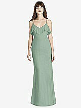 Front View Thumbnail - Seagrass Ruffle-Trimmed Backless Maxi Dress - Britt