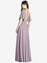 Rear View Thumbnail - Lilac Dusk Split Sleeve Backless Maxi Dress - Lila