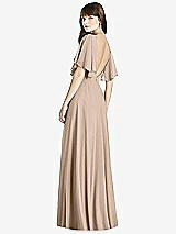 Rear View Thumbnail - Topaz Split Sleeve Backless Maxi Dress - Lila