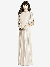 Front View Thumbnail - Oat Split Sleeve Backless Maxi Dress - Lila