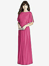 Front View Thumbnail - Tea Rose Split Sleeve Backless Maxi Dress - Lila