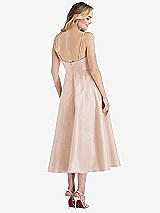 Rear View Thumbnail - Cameo Spaghetti Strap Full Skirt Satin Midi Dress