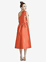 Rear View Thumbnail - Fiesta Bowed One-Shoulder Full Skirt Midi Dress with Pockets