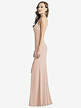 Side View Thumbnail - Cameo High-Neck Halter Dress with Twist Criss Cross Back 