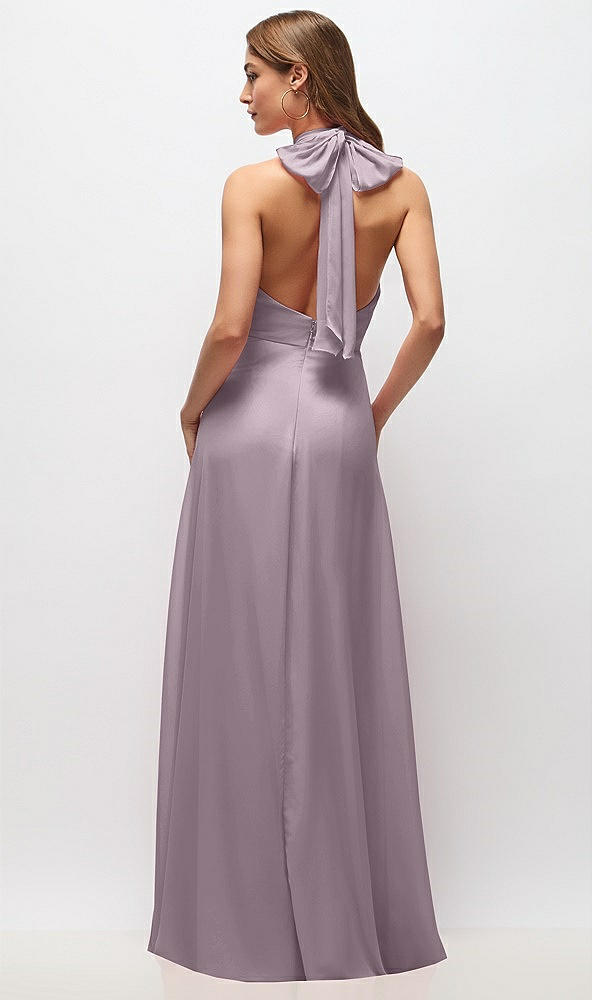 Back View - Lilac Dusk High Neck Halter Backless Maxi Dress