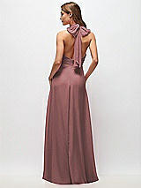 Rear View Thumbnail - Rosewood High Neck Halter Backless Maxi Dress