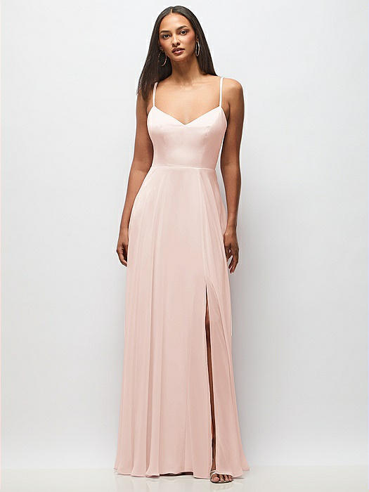Tie-Back Cutout Maxi Dress with Front Slit