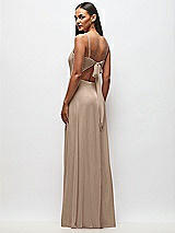 Rear View Thumbnail - Topaz Tie-Back Cutout Maxi Dress with Front Slit