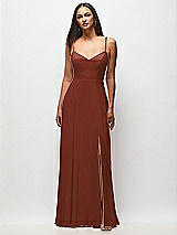 Front View Thumbnail - Auburn Moon Tie-Back Cutout Maxi Dress with Front Slit