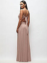 Rear View Thumbnail - Neu Nude Tie-Back Cutout Maxi Dress with Front Slit