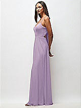 Side View Thumbnail - Pale Purple Tie-Back Cutout Maxi Dress with Front Slit